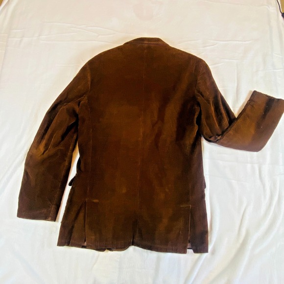 Vintage 70s Brown Medium Wale Corduroy Sport Coat Jacket Men's 42 Field Style - Picture 9 of 9